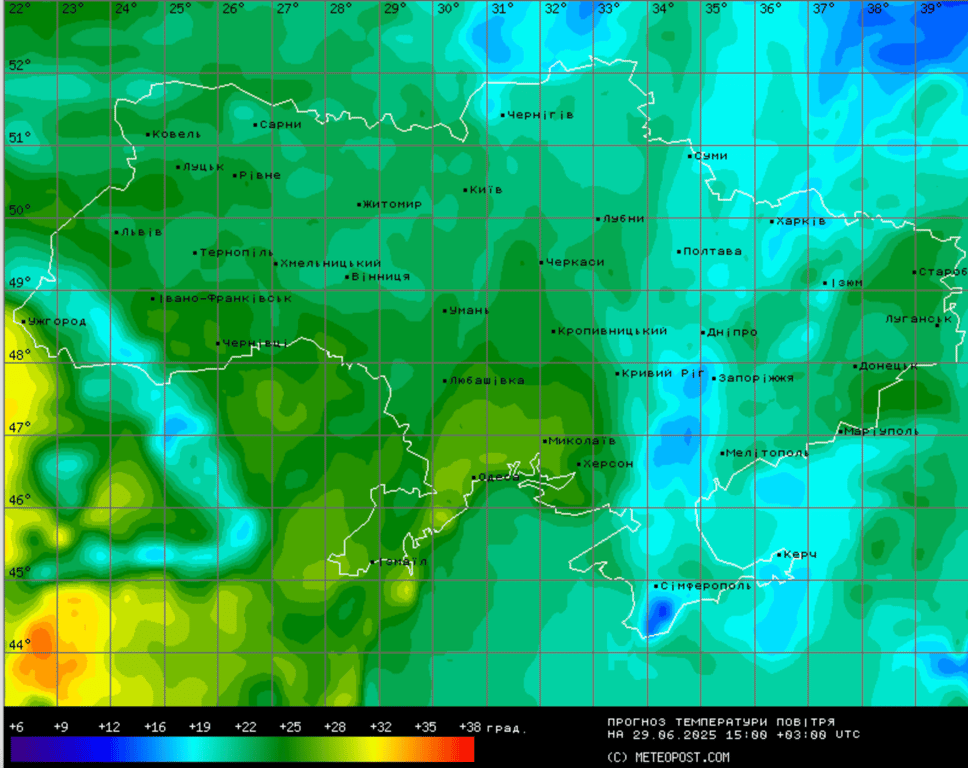 Погода в Україні 29 червня