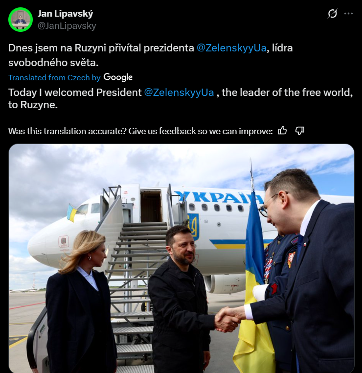 Візит Зеленських в Чехію
