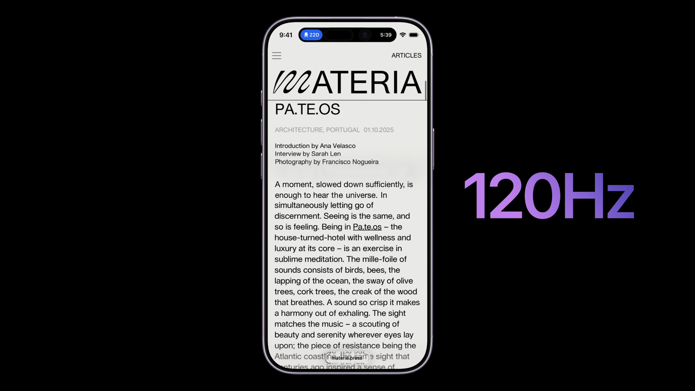 Экран ProMotion в iPhone 17