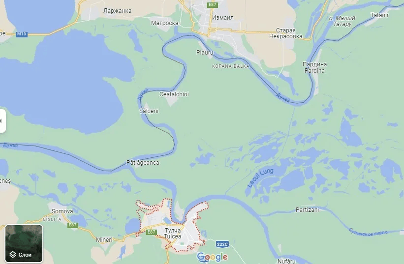 Приграничный к Украине город Тулча