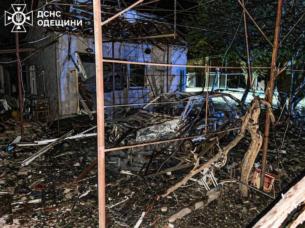 Пожежа після атаки на Одещину