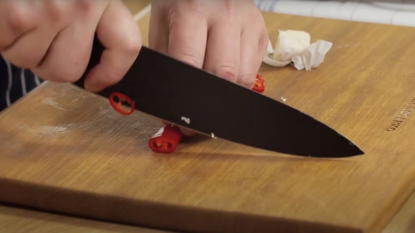 вкусная паста с морским миксом