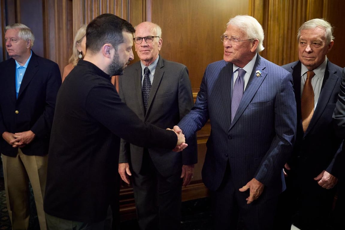 Володимир Зеленський на зустрічі з делегацією Сенату США 26 вересня 2024 року