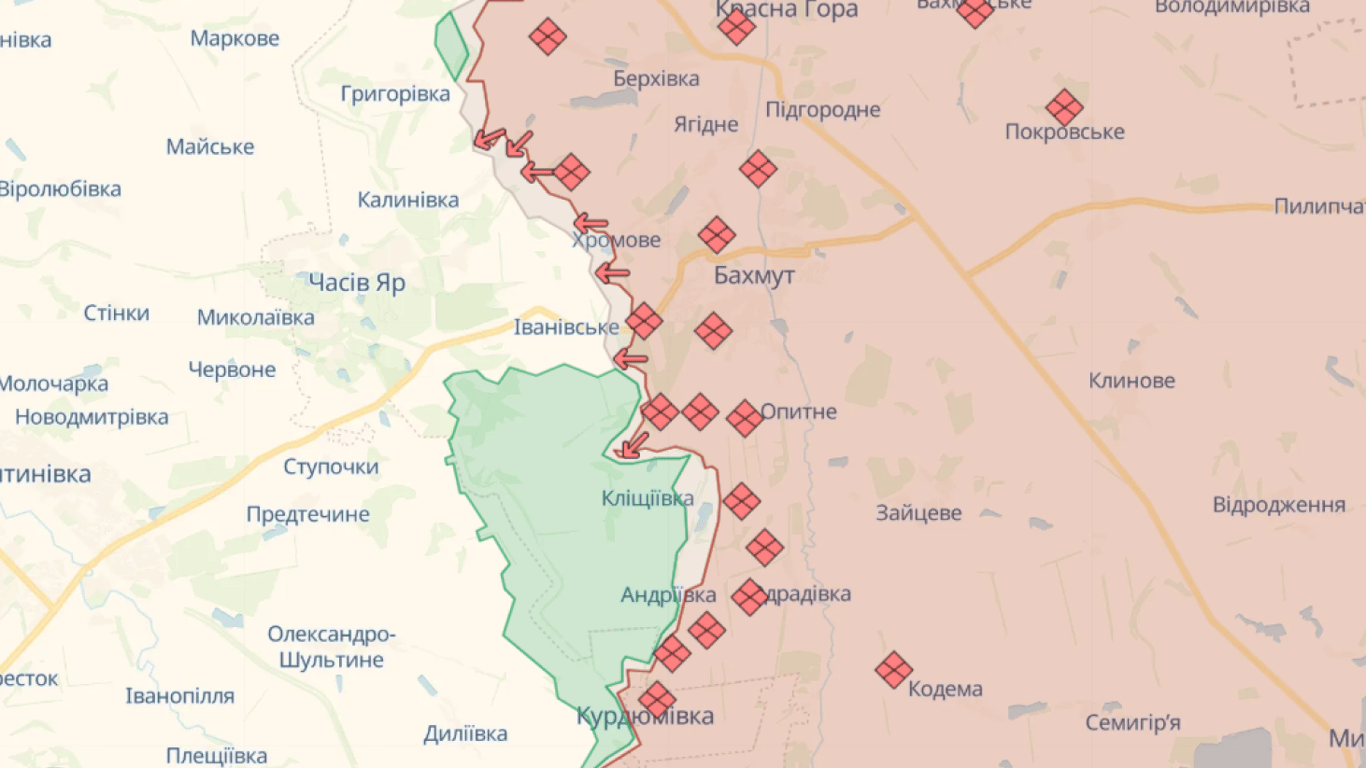 Карта бойових дій в Україні онлайн сьогодні, 25.12.2023 — DeepState, Liveuamap, ISW