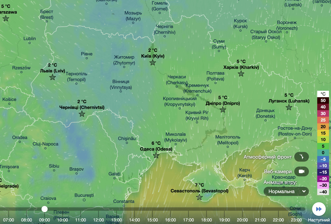 карта погоди