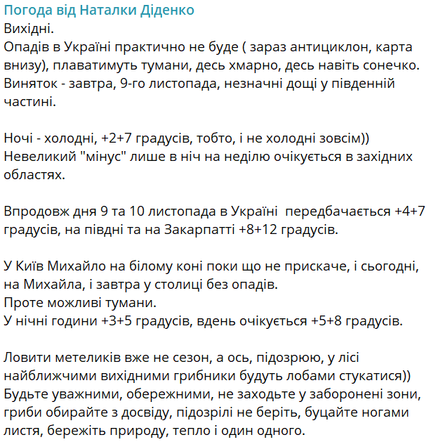 Допис Наталки Діденко