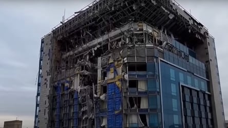 Який вигляд зараз має пошкоджений готель у Харкові — кадри зйомки з дрону - 285x160