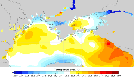 Температура воды черного моря в сентябре