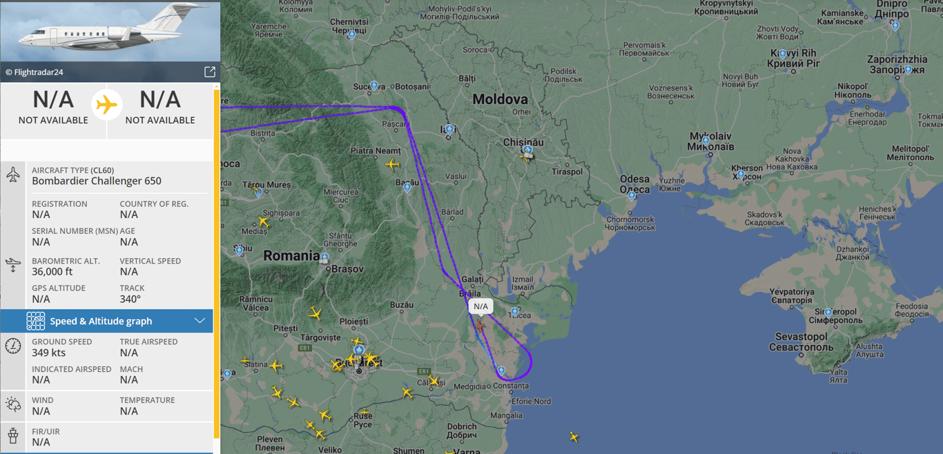 Літак НАТО патрулює Чорне море