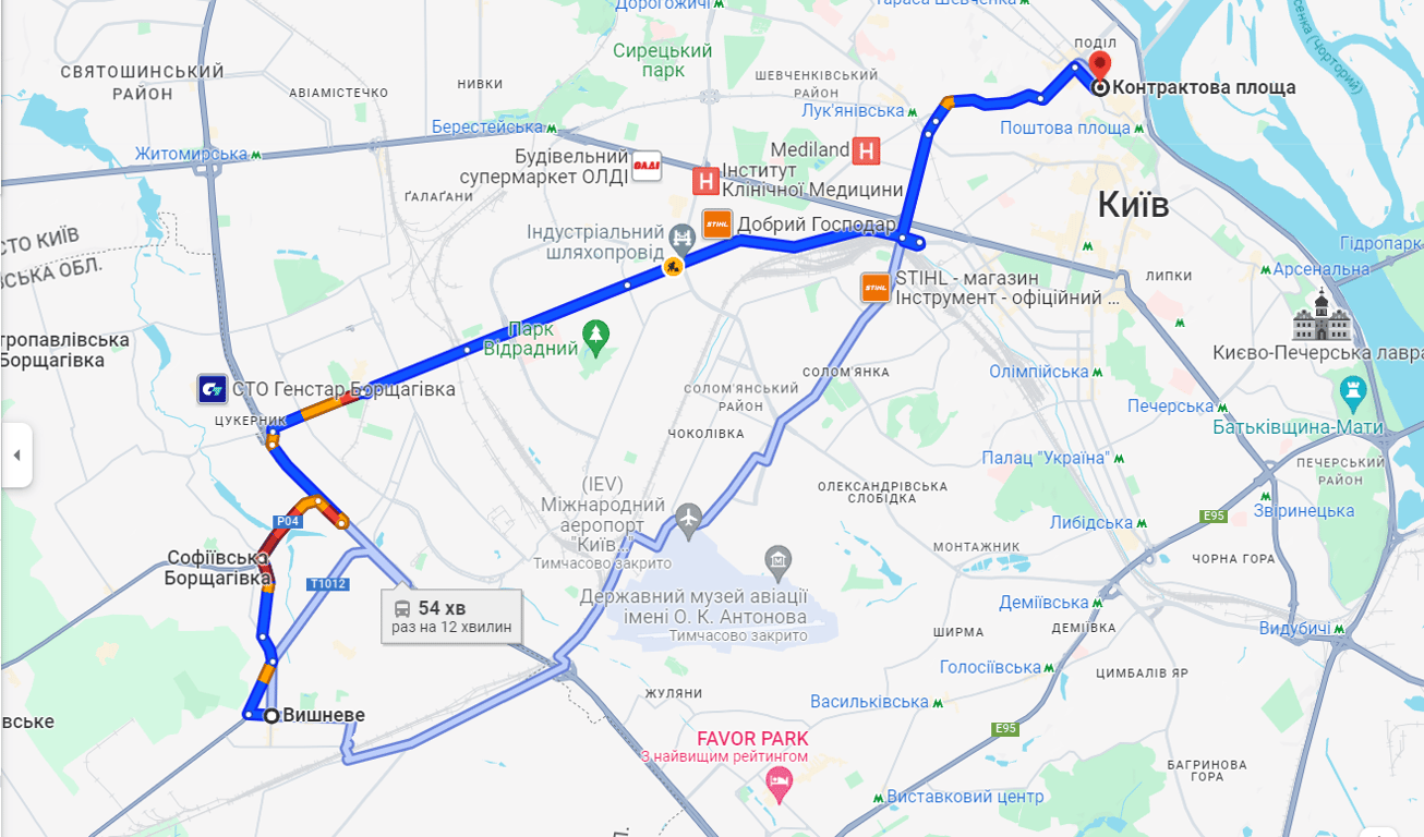 пробки на въезд в Киев 1 ноября