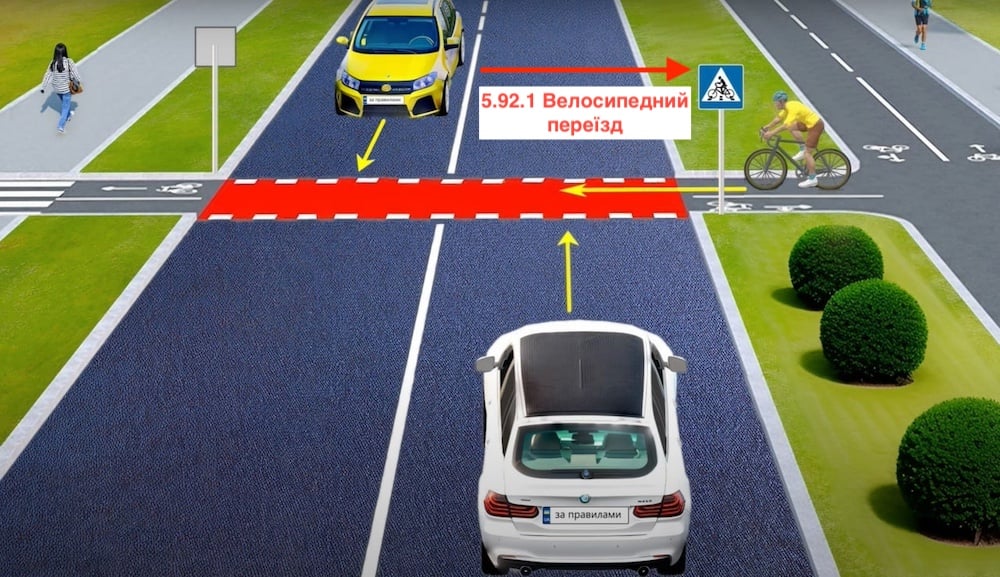 Тест з ПДР: кому має поступитися дорогою велосипедист?