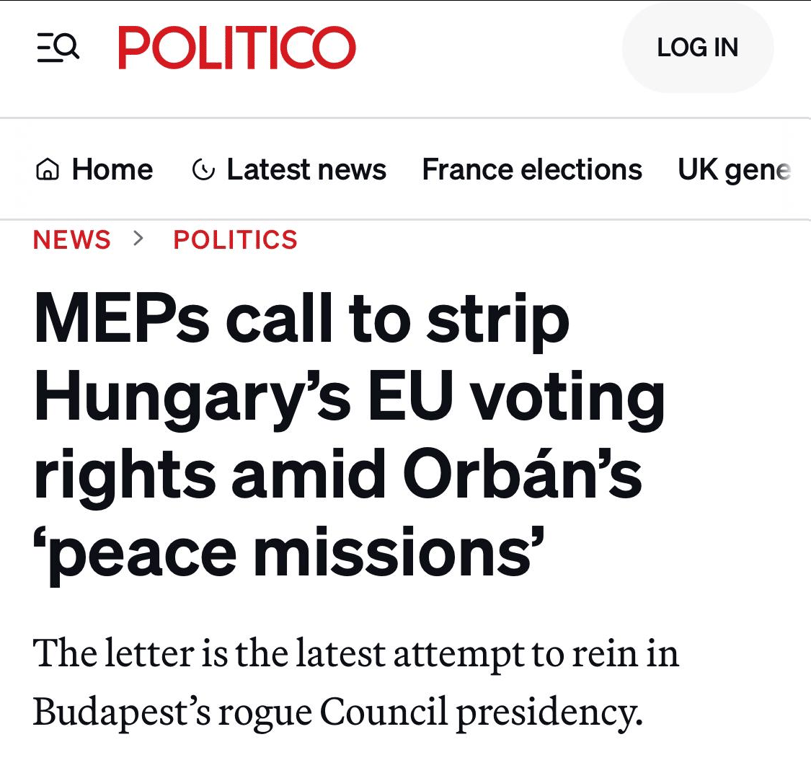 Депутати Європарламенту виступили проти права голосу Угорщини в Раді ЄС