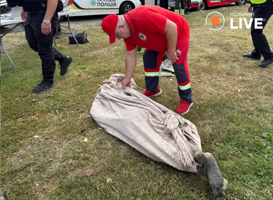 Медик біля тіла загиблого 