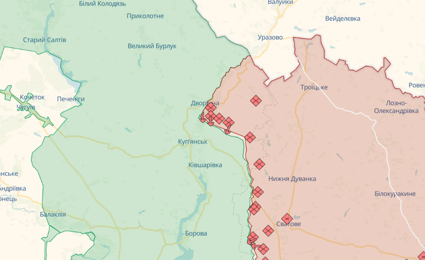 Карта боевых действий на 10 сентября