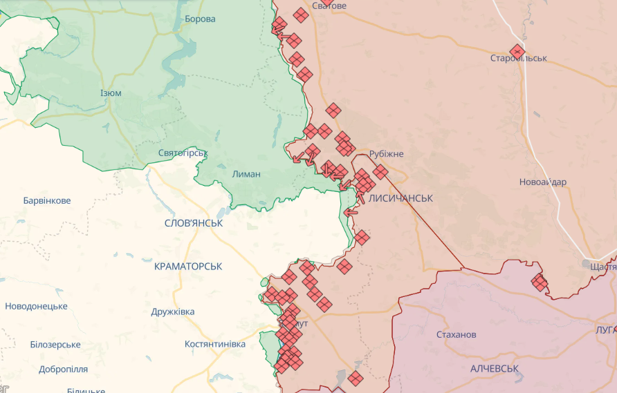 Карта боевых действий на 26 сентября