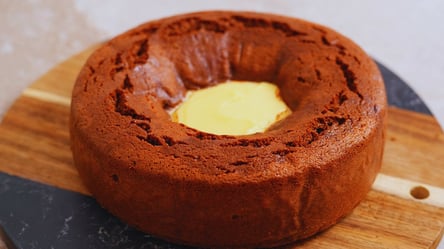 Пирог "Вулкан" — выпекается сразу с кремом, вкусный десерт - 285x160