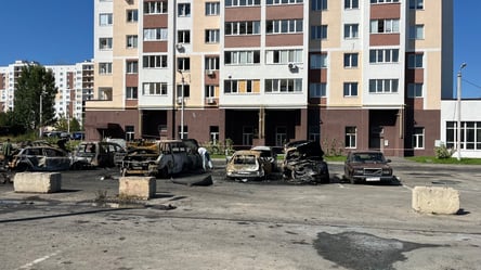 У Вишневому десятки авто згоріли після атаки: фоторепортаж - 304x171