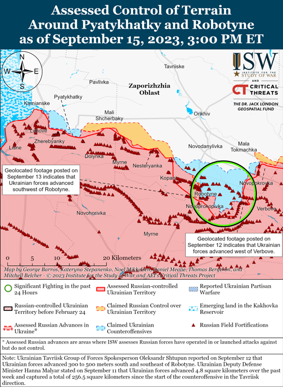 Карта боевых действий от ISW