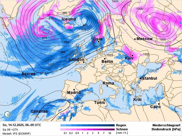 Прогноз погоди в Україні на 14 грудня