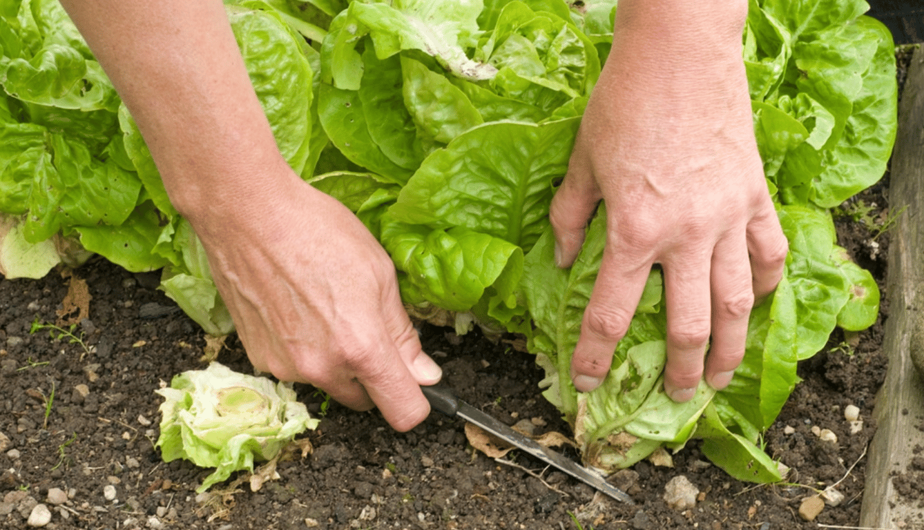 Срезание салата