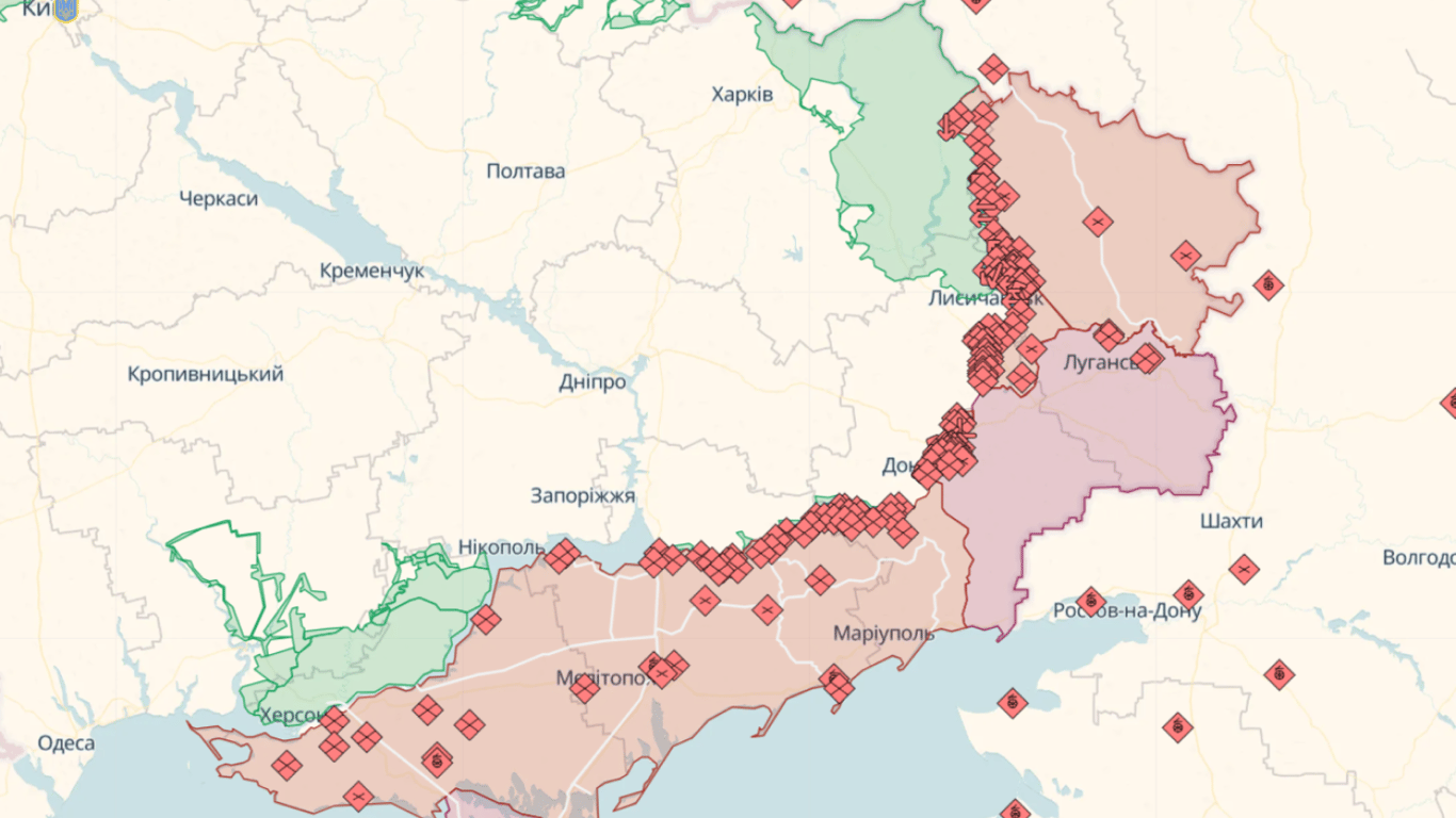 Онлайн-карты боевых действий в Украине на 25 июля: DeepState, Liveuamap, ISW