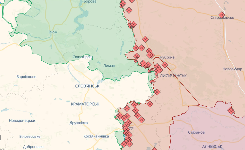 Карта бойових дій на 12 жовтня