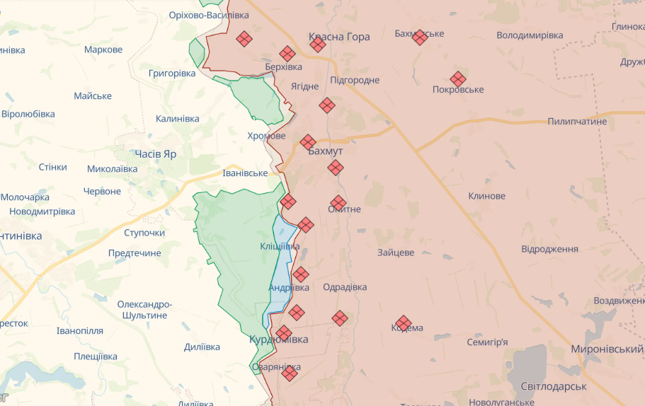 Карта боевых действий на 20 сентября