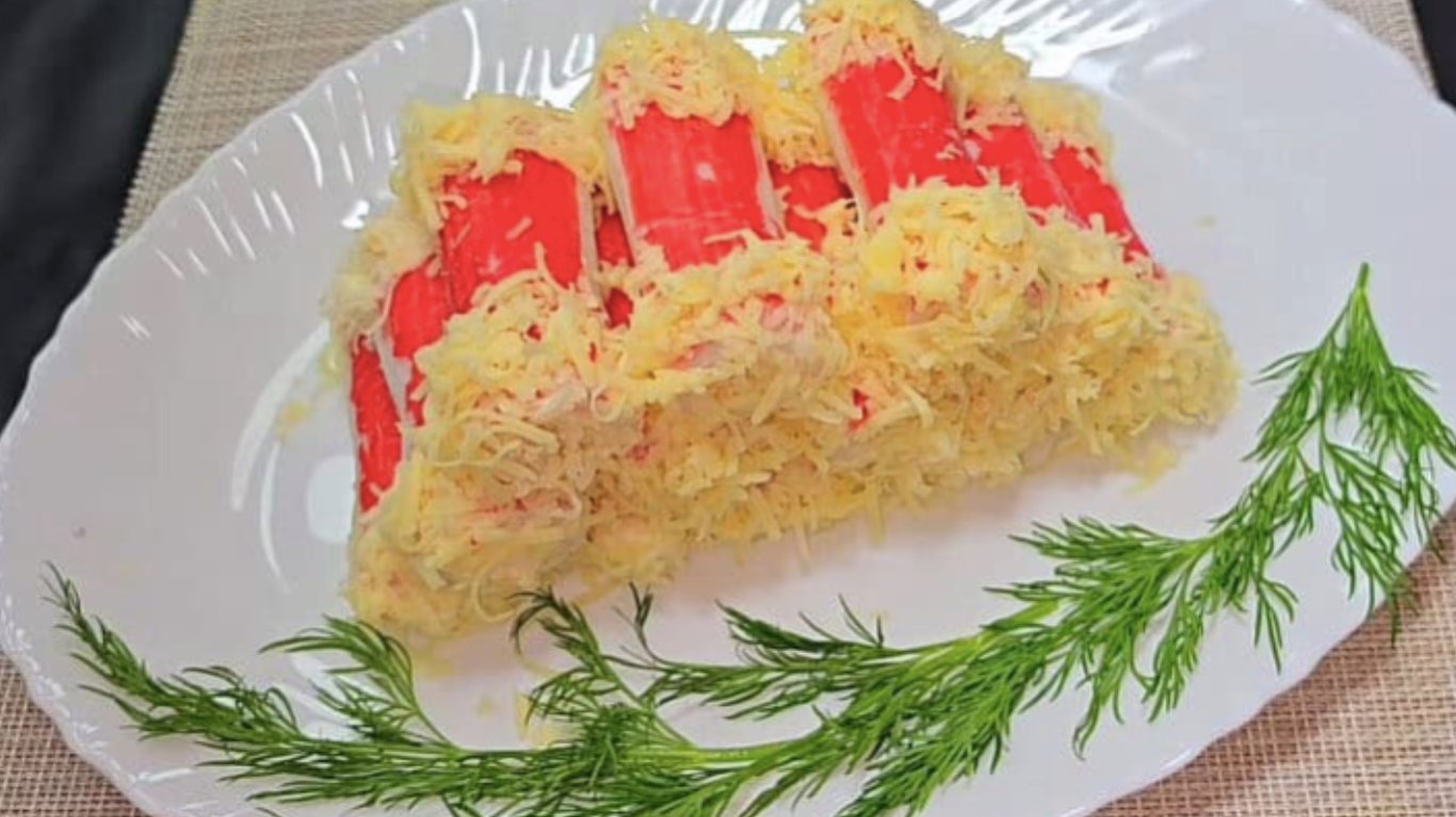 закуска з крабових паличок
