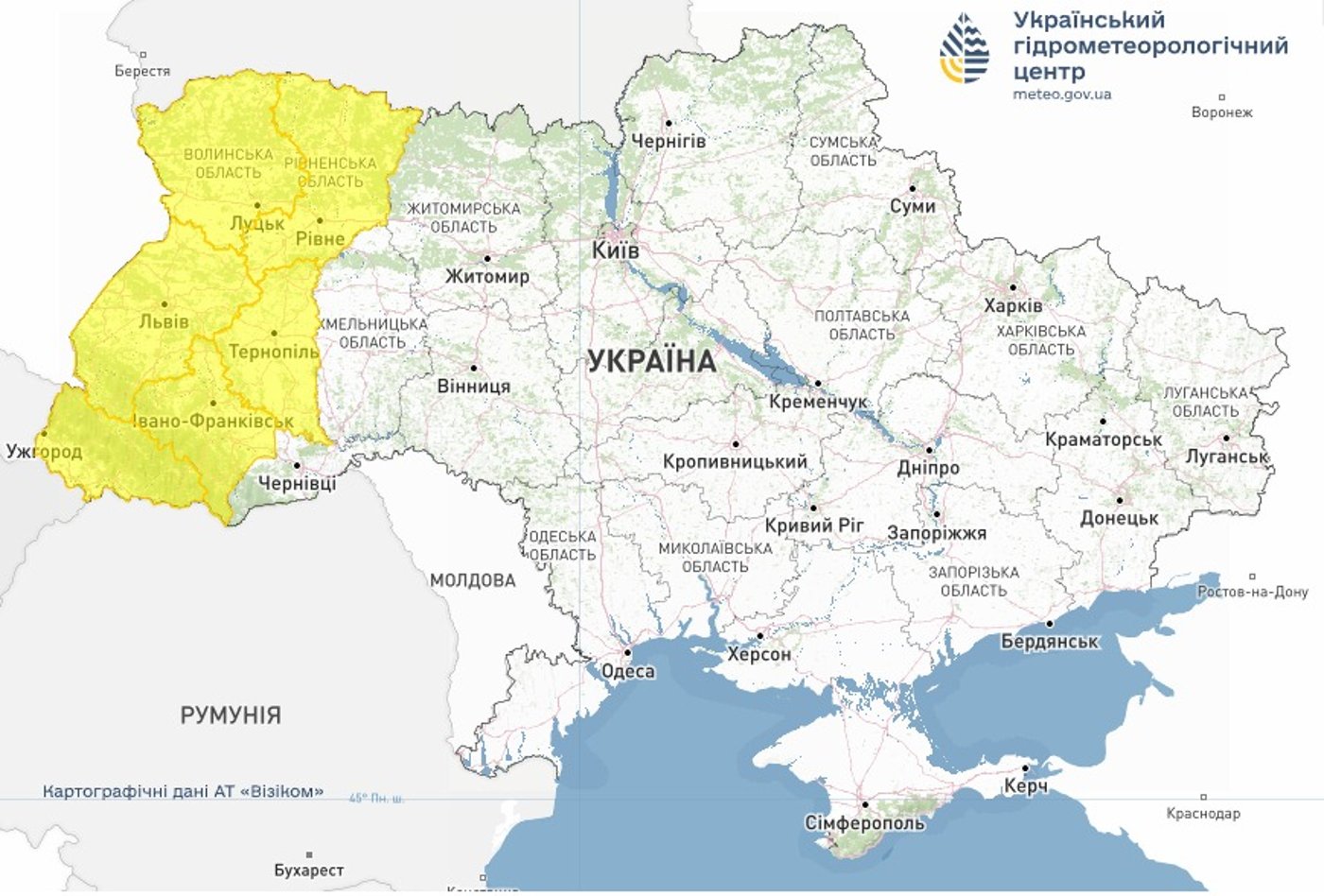 Прогноз погоди на 16 травня