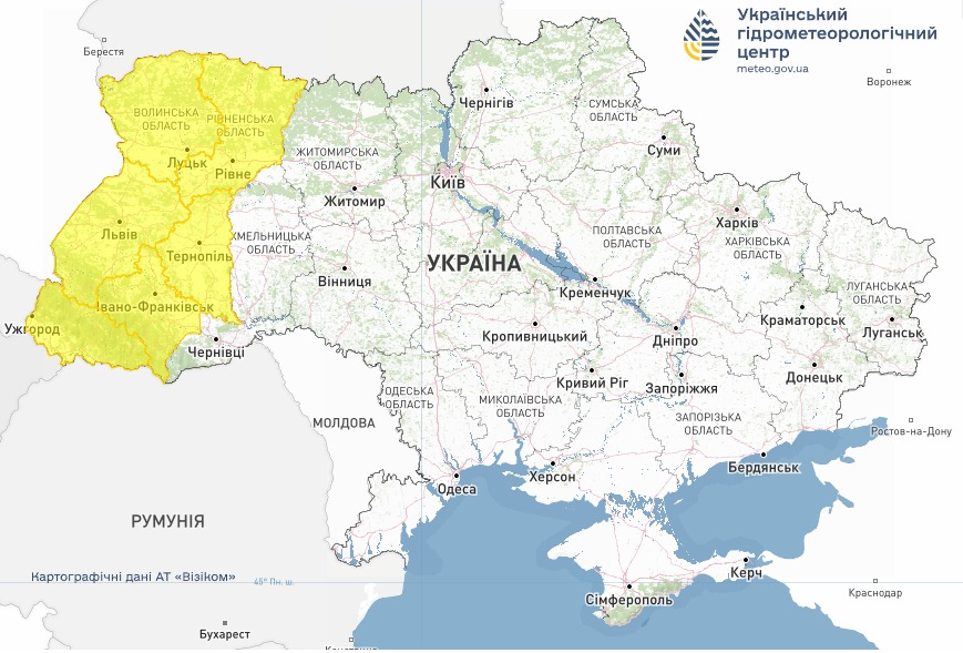 Прогноз погоди на 16 травня