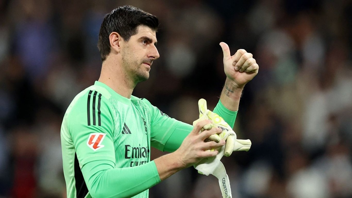 Тибо Куртуа в матче мадридского Реала