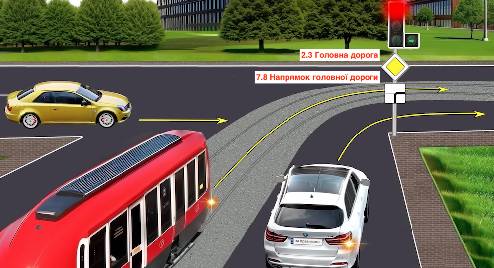 Тест з ПДР: хто проїде перехрестя першим?