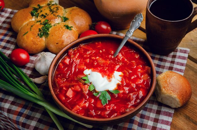 Борщ, являющийся национальным блюдом Украины
