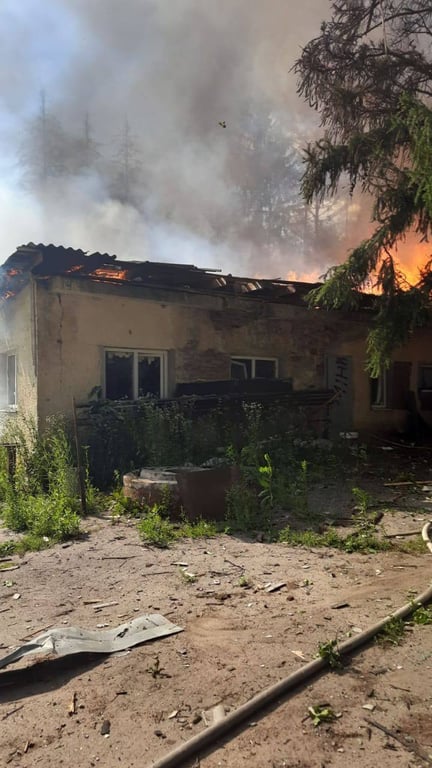 Наслідки російського обстрілу екопарка в Харківській області