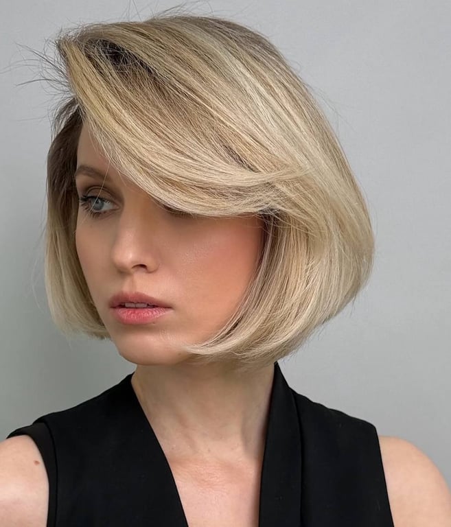 Bangs can add chic to any hairstyle
