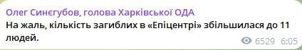 У Харкові зросла кількість загиблих унаслідок удару по гіпермаркету, — Синєгубов - фото 1