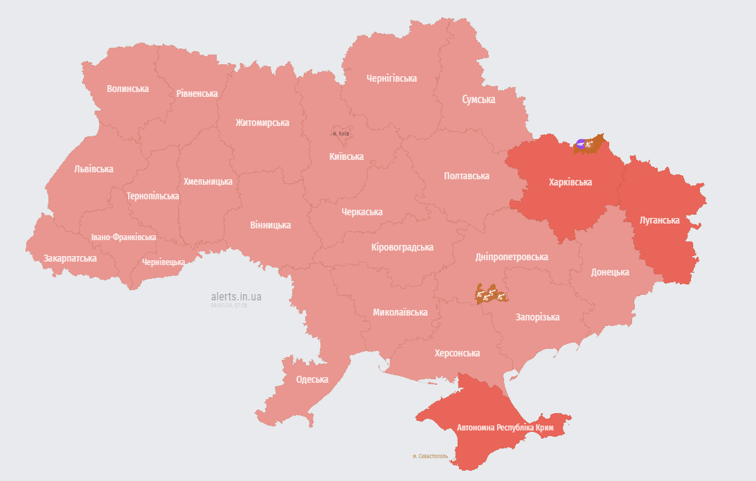 повітряна тривога в Україні
