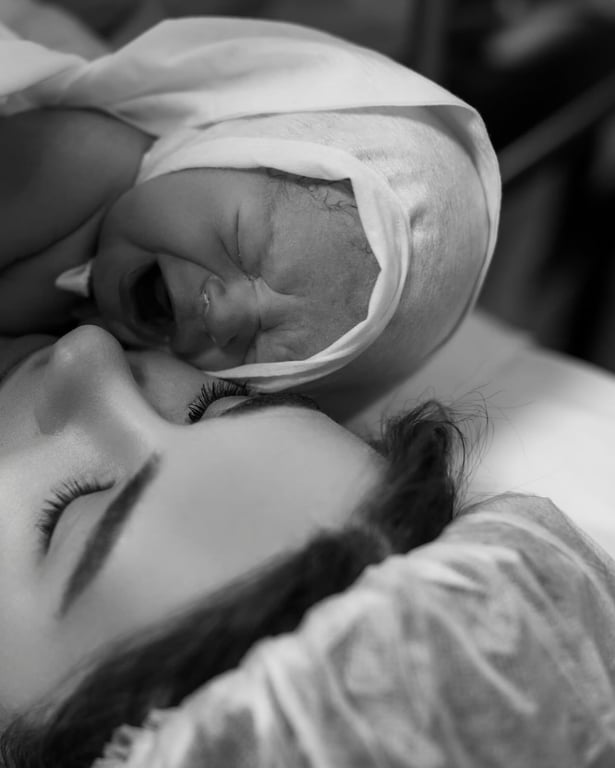 Катерина Остапчук з новонародженим сином