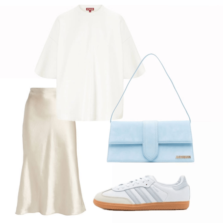 outfit ideas with a satin skirt