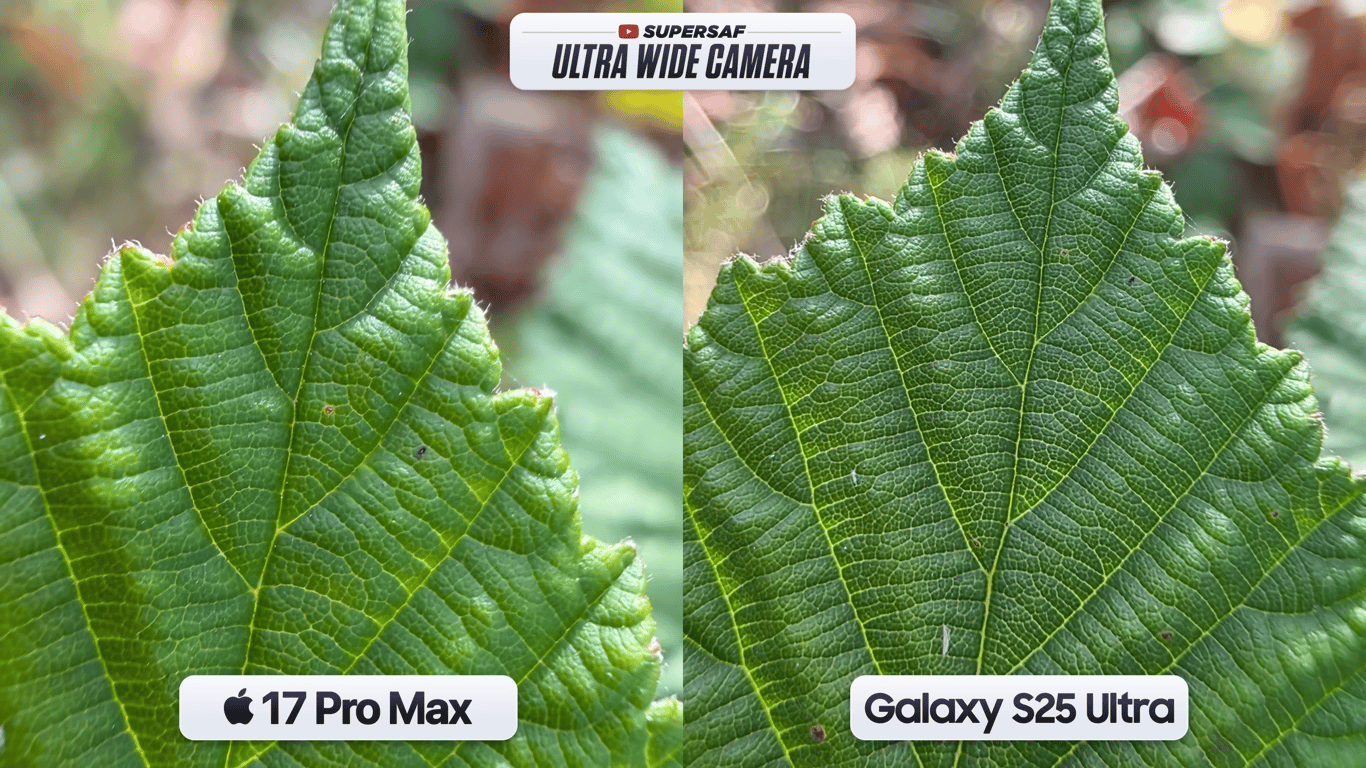 Порівняння камер iPhone 17 Pro Max та Samsung Galaxy S25 Ultra