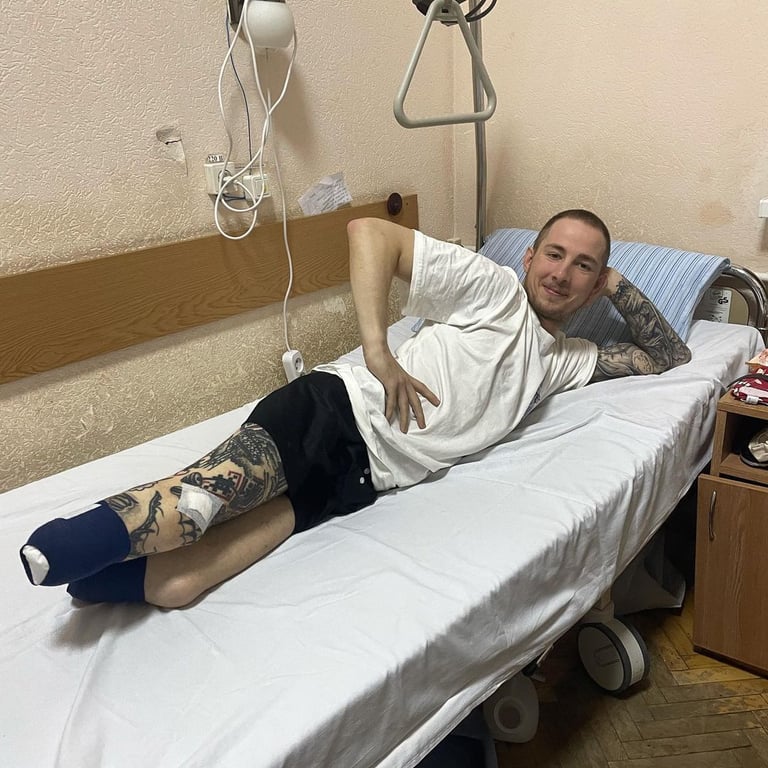 Александр (Терен) Будько после ампутации ног