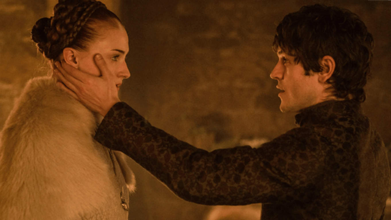 The relationship between Ramsay Bolton and Sansa Stark