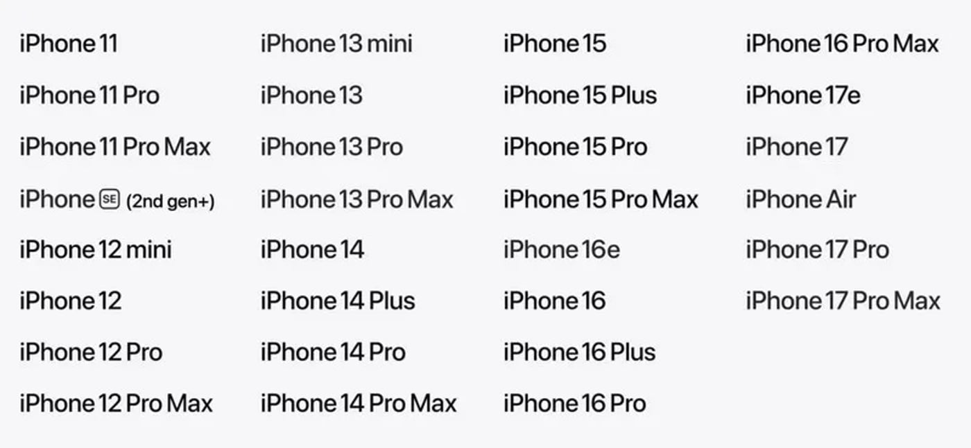 Какие iPhone получат iOS 27