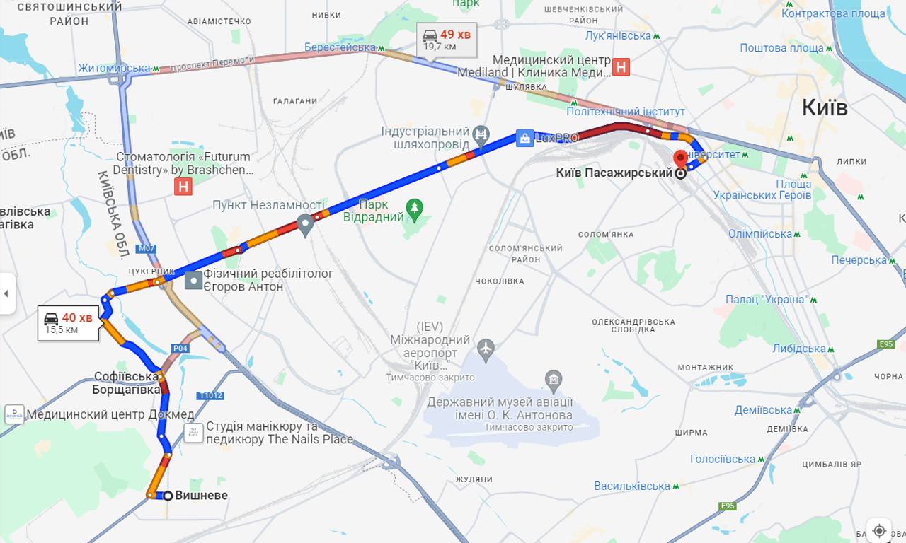 пробки на въезд в Киев 19 октября