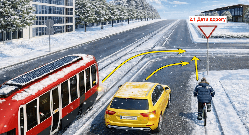 Тест ПДР: хто за ким проїде