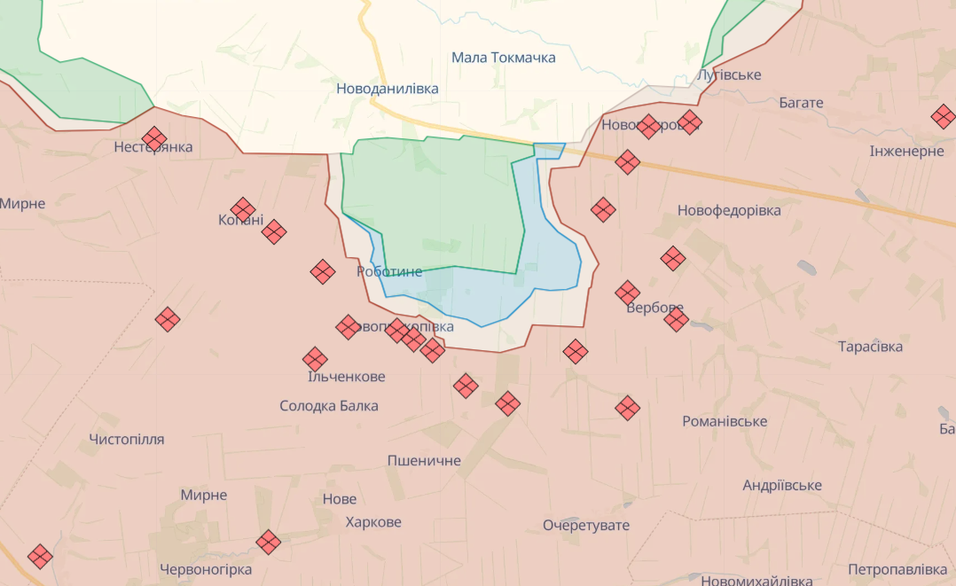 Карта бойових дій від Deepstate