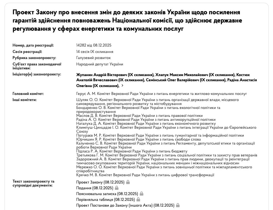 проєкт НКРЕКП