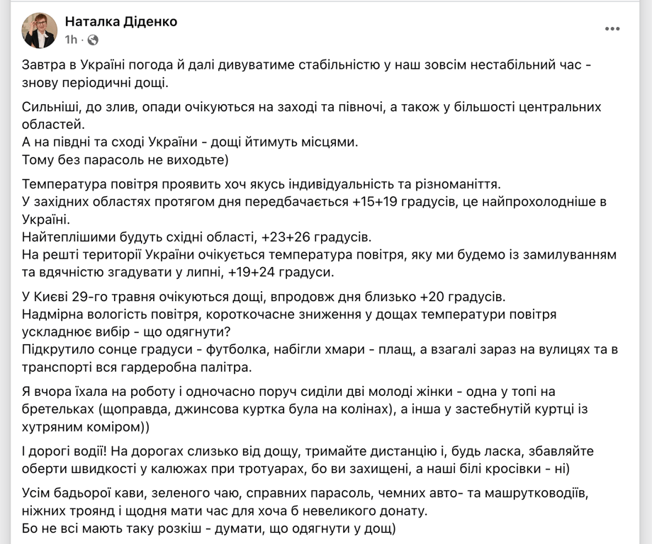 Погода Наталка Діденко