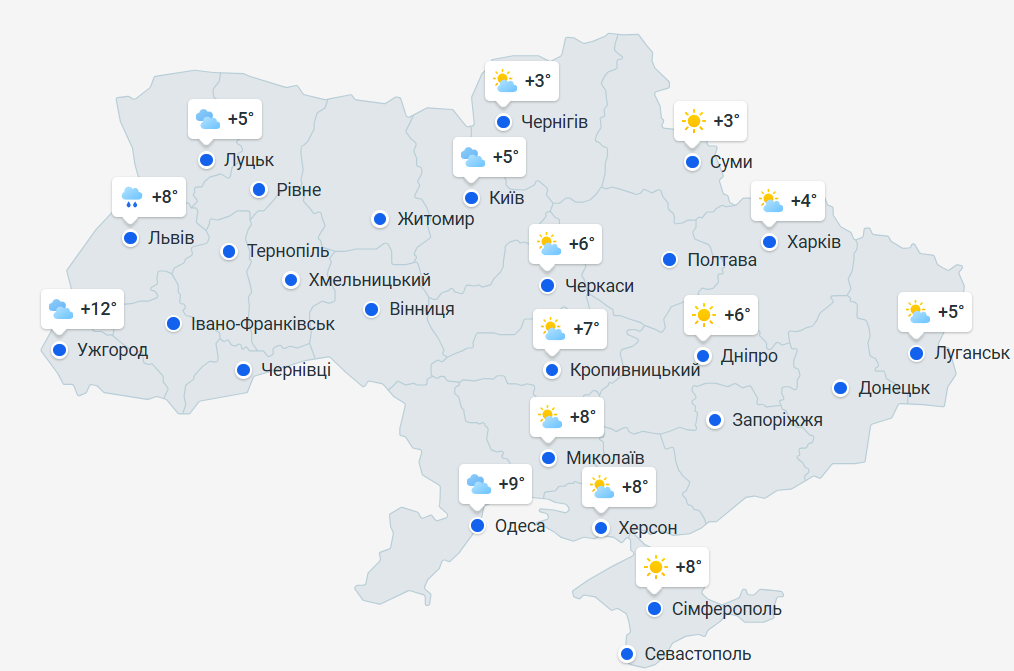 Якою буде погода 20 квітня