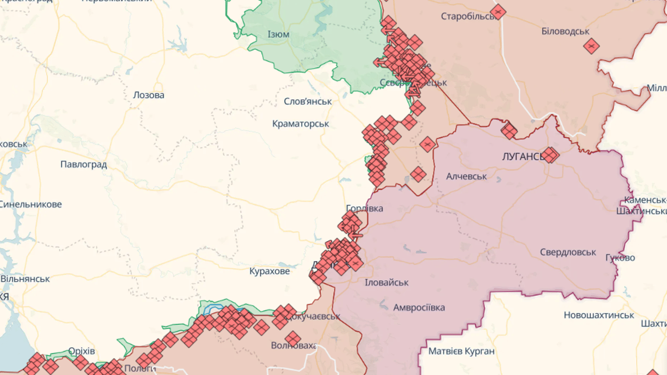 Онлайн-карты боевых действий в Украине на 12 июля: DeepState, Liveuamap, ISW